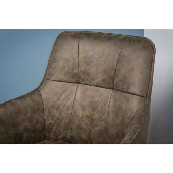 Elina med drejefunktion suede mørkegrå