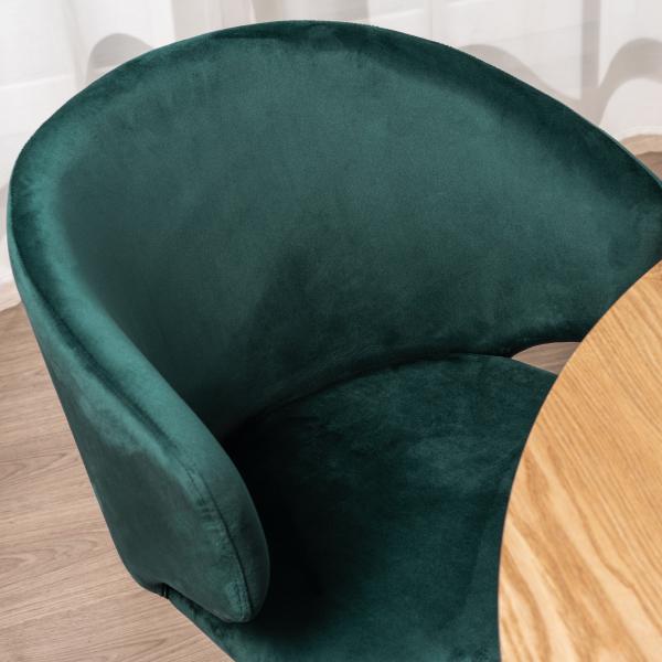 Victoria med drejefunktion velour grøn