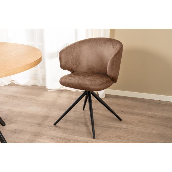 Victoria med drejefunktion suede brun