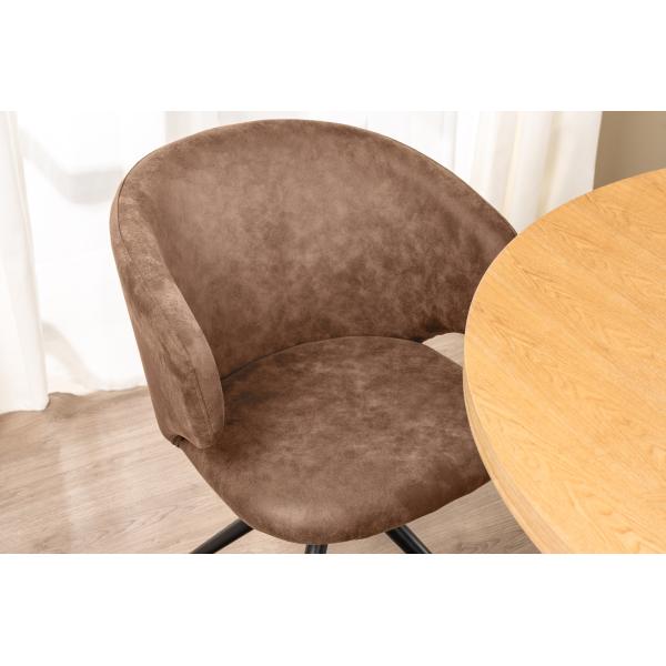 Victoria med drejefunktion suede brun