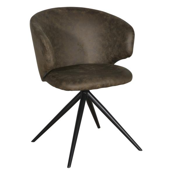 Victoria med drejefunktion suede mørkebrun
