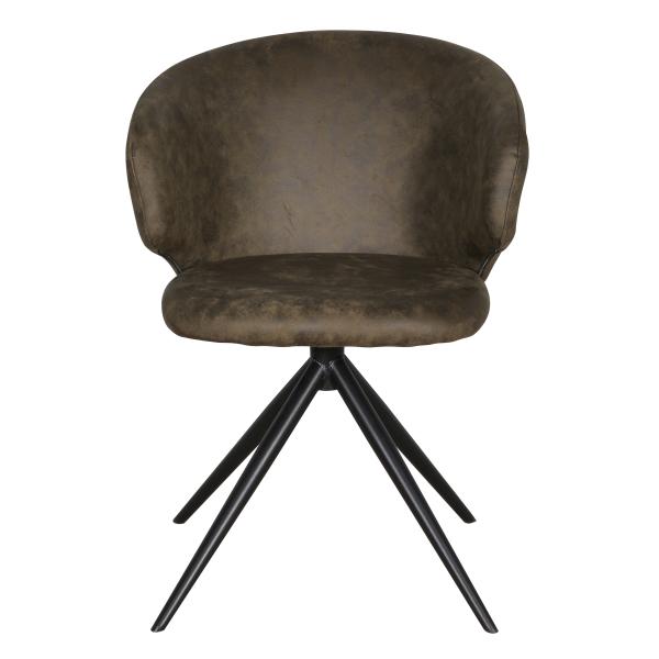 Victoria med drejefunktion suede mørkebrun