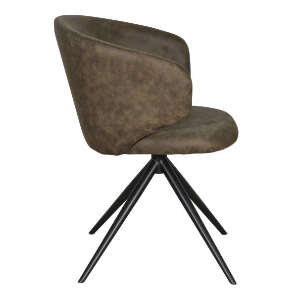 Victoria med drejefunktion suede mørkebrun