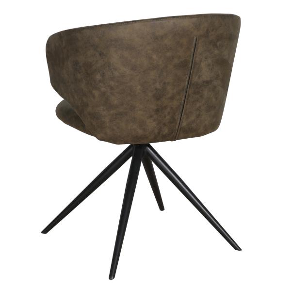 Victoria med drejefunktion suede mørkebrun