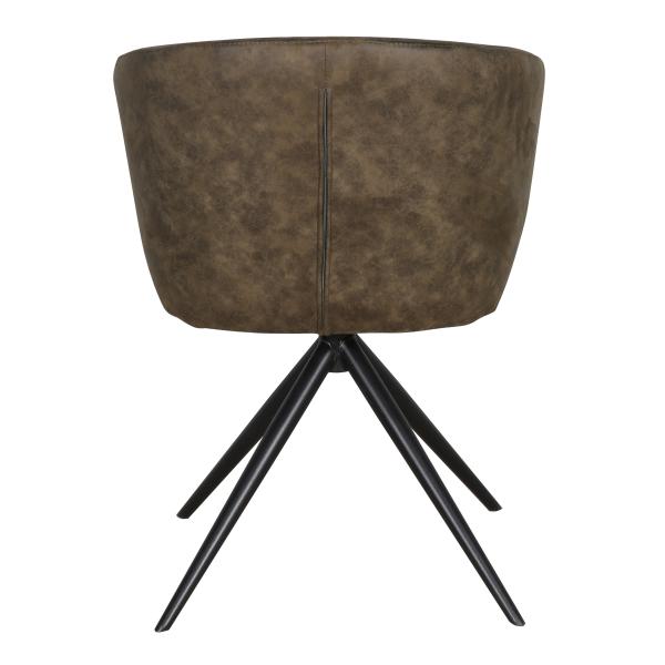 Victoria med drejefunktion suede mørkebrun