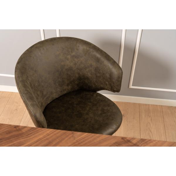 Victoria med drejefunktion suede mørkebrun