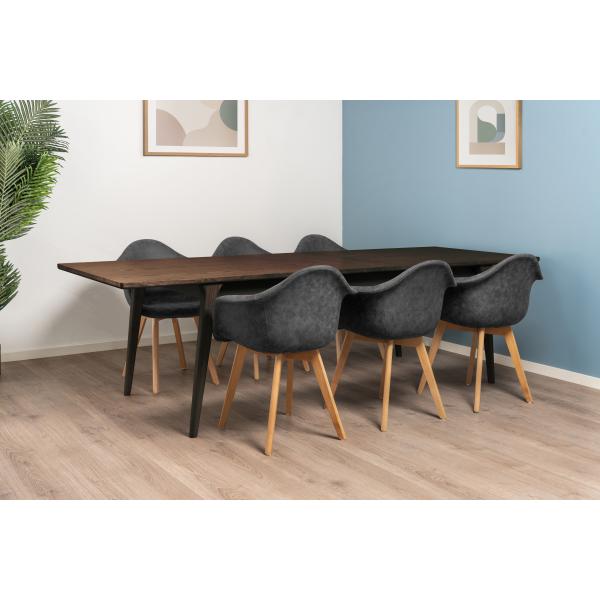 Calvia 270x95x75cm eg smoked/smoked