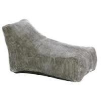 Lounge sækkestol fløjl beige