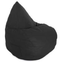 Premium oval sækkestol sort