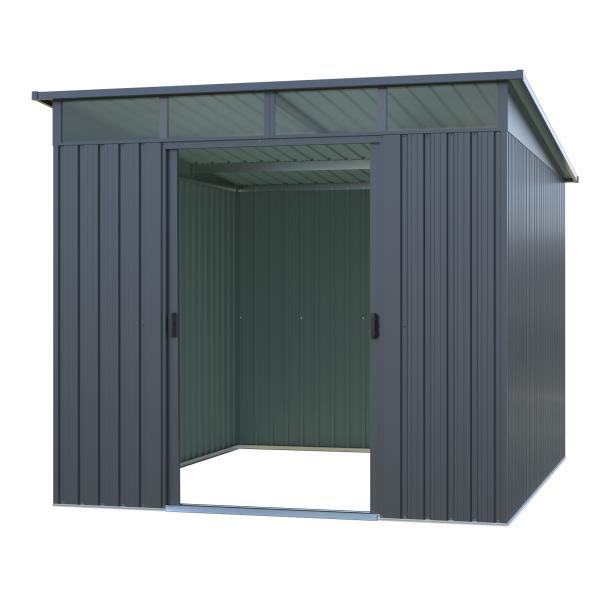 Redskabsskur stål antracit 6.6m2