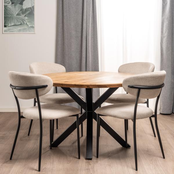 Forli ø120cm eg natur/sort