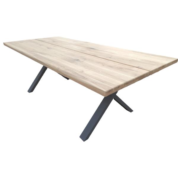 Firenze eg natur/krydsben sort 160x95cm