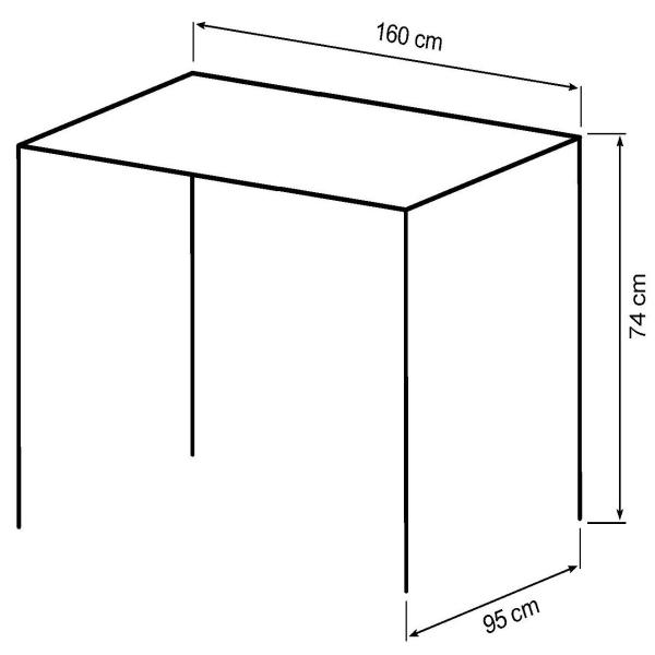 Firenze med krydsben 160x95x74cm eg natur/sort