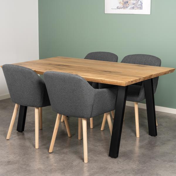 Firenze med skråben 160x95x74cm eg natur/sort 