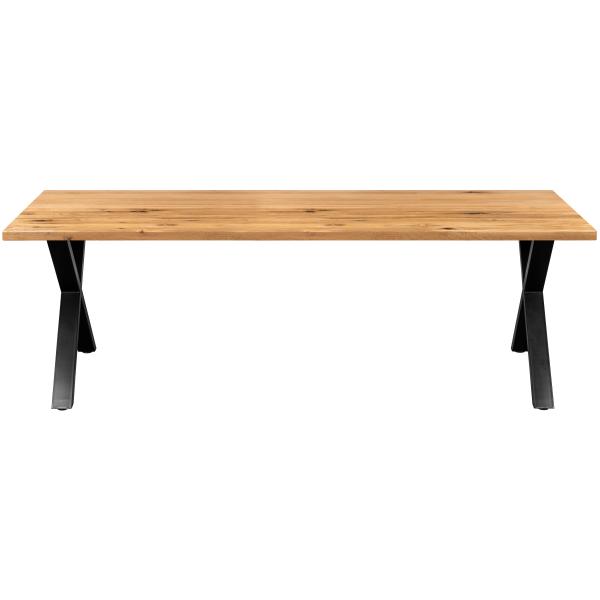 Firenze med krydsben 220x95x74cm eg natur/sort