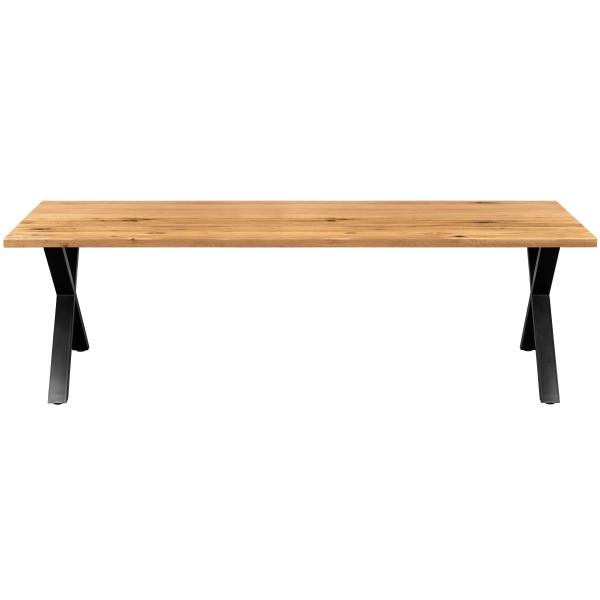 Firenze med krydsben 240x95x74cm eg natur/sort