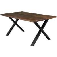 Firenze med krydsben 160x95x74cm eg smoked/sort
