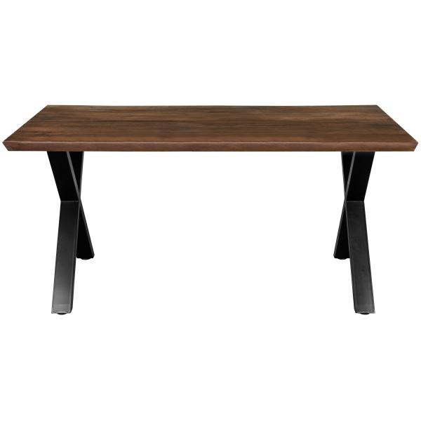 Firenze med krydsben 160x95x74cm eg smoked/sort