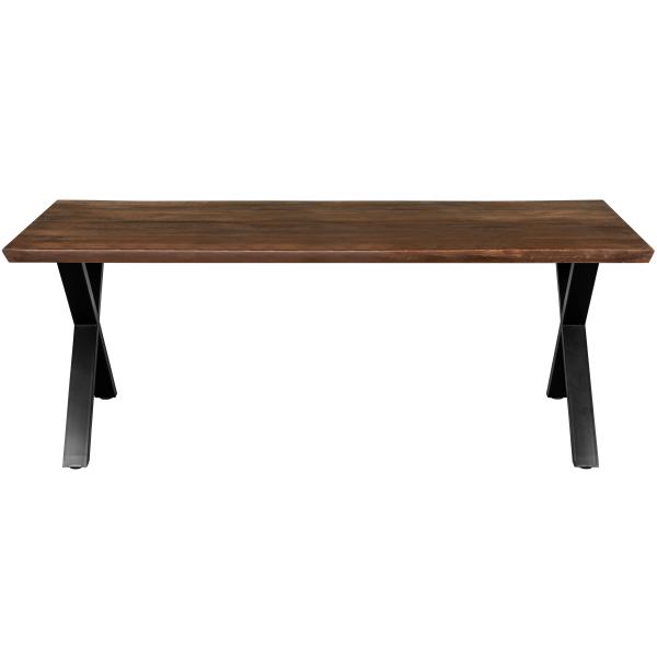 Firenze med krydsben 200x95x74cm eg smoked/sort