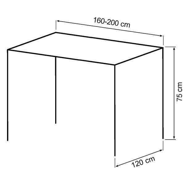 Teramo 200x120x75cm eg smoked/smoked