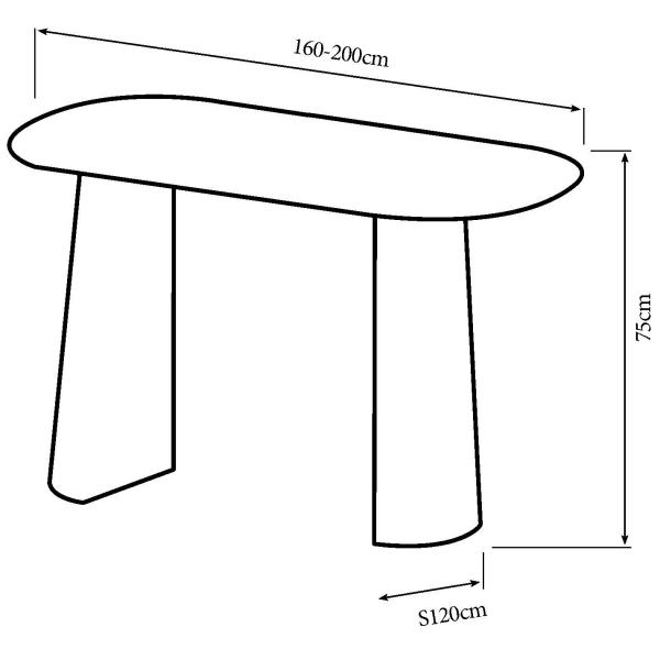Teramo 200x120x75cm eg mørkebrun/mørkebrun