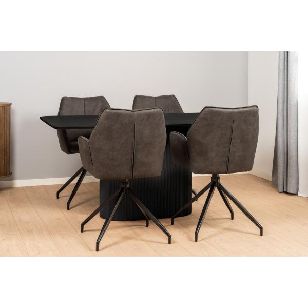 Paola 160x90cm eg sort
