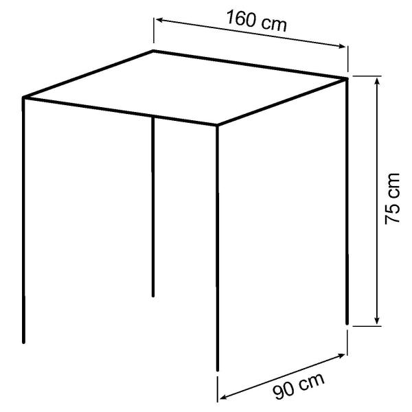 Paola 160x90cm eg sort