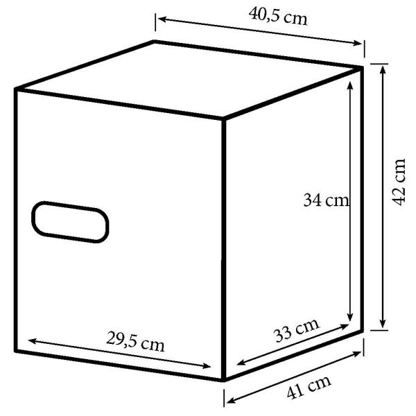 Pengeskab sort 42x41x40,5cm