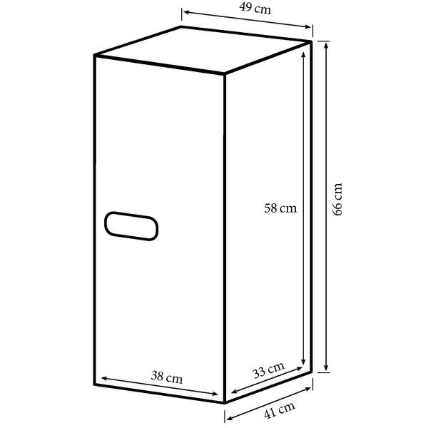 Pengeskab sort 66x41x49cm