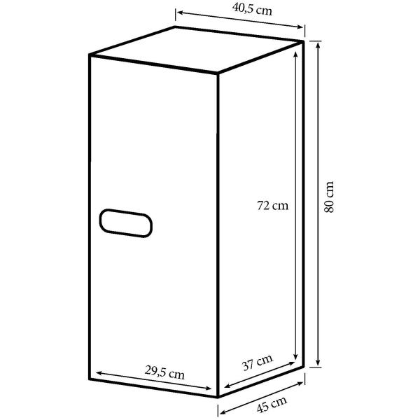 Pengeskab sort 80x45x40,5cm