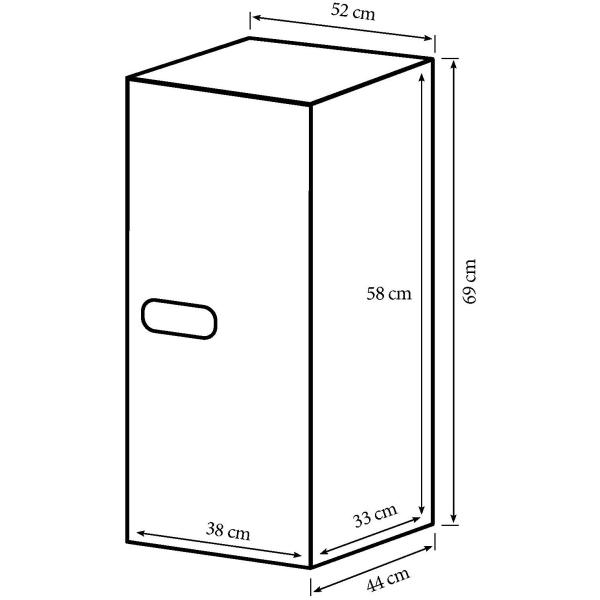 Brandsikkert pengeskab sort 69x44x52cm