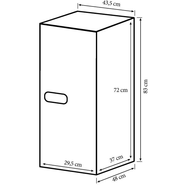 Brandsikkert pengeskab sort 83x48x43,5cm