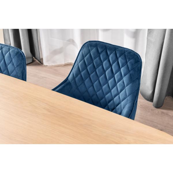 Hanne velour mørkeblå