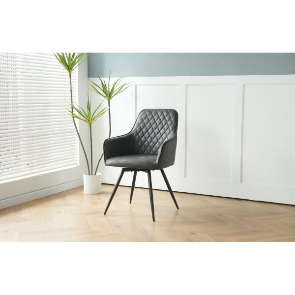Hanne med drejefunktion suede sort