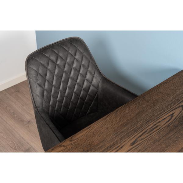 Hanne med drejefunktion suede sort