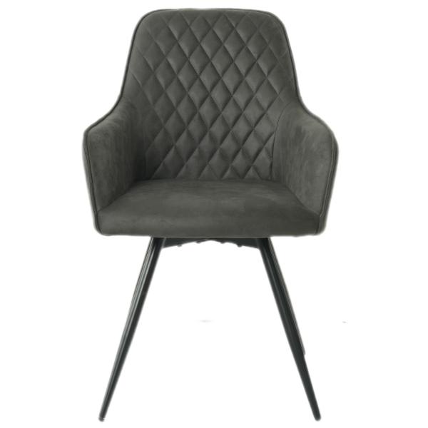 Hanne med drejefunktion suede mørkegrå
