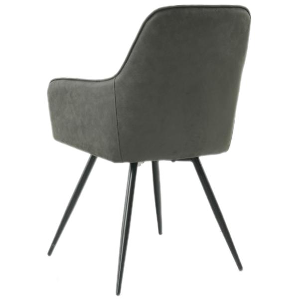 Hanne med drejefunktion suede mørkegrå