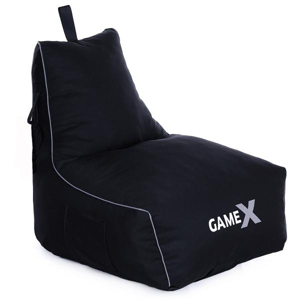 Gamer sækkestol sort/grå 82x76x73cm
