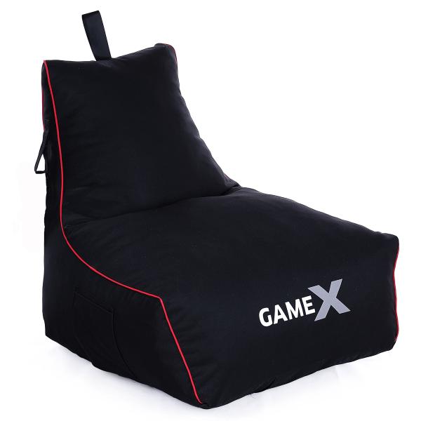 Gamer sækkestol sort/rød 82x76x73cm