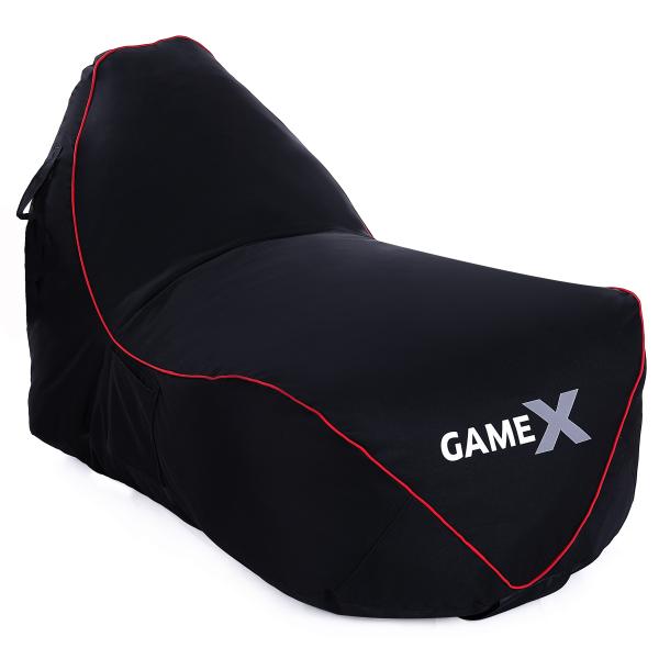 GameX gamer sækkestol sort/rød