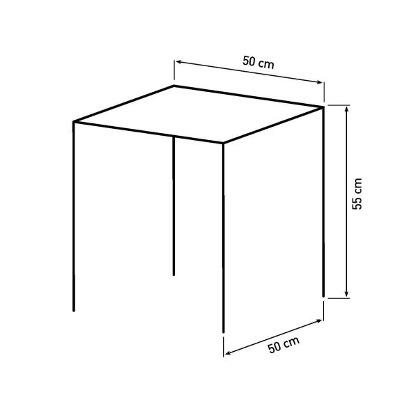 Pomena 50x50x55cm hvid/sort