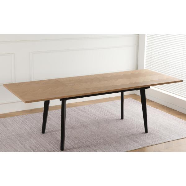 San Marino sildeben med skråben 240x90x76cm natur/sort