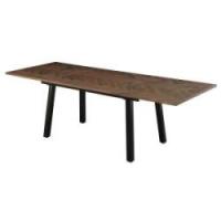 San Marino sildeben med stjernestel 240x90x76cm mørkebrun/sort