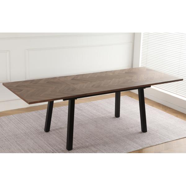 San Marino sildeben med stjernestel 240x90x76cm mørkebrun/sort