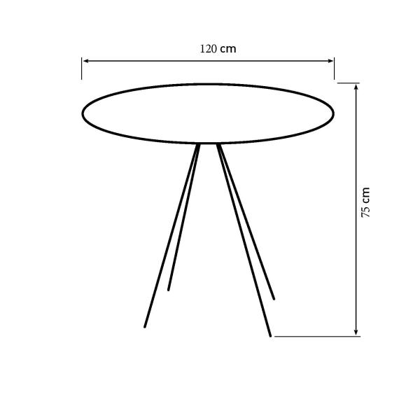 Portofino sildeben med skråben 120x120x75cm hvidolieret/sort
