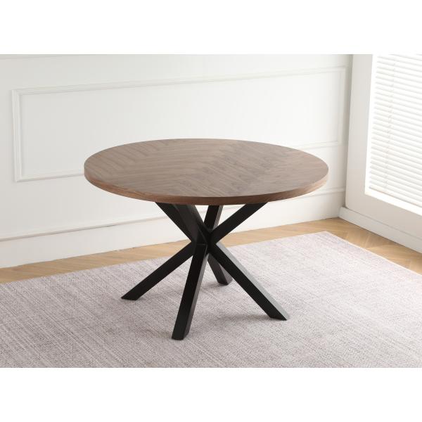 Portofino sildeben mørkebrun ø120cm