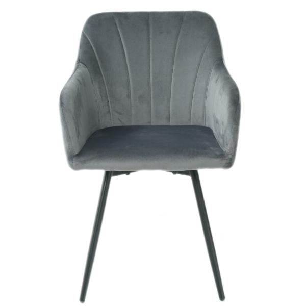 Lucy med drejefunktion velour mørkegrå