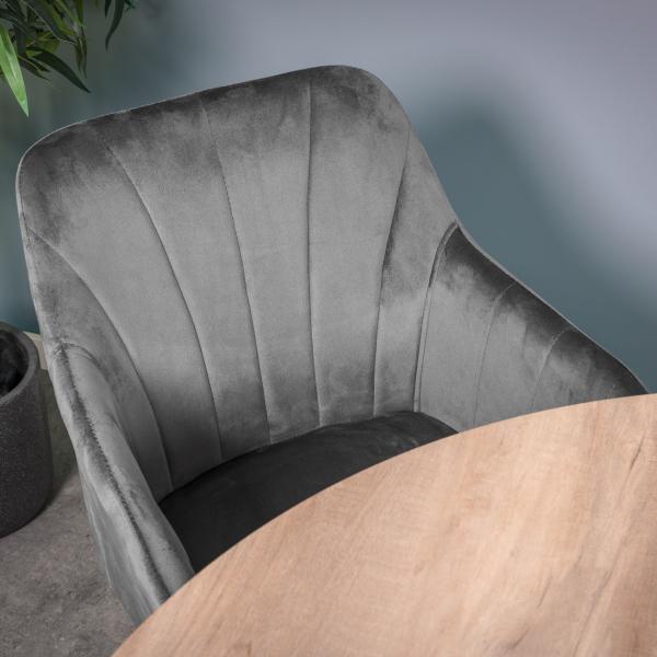 Lucy med drejefunktion velour mørkegrå