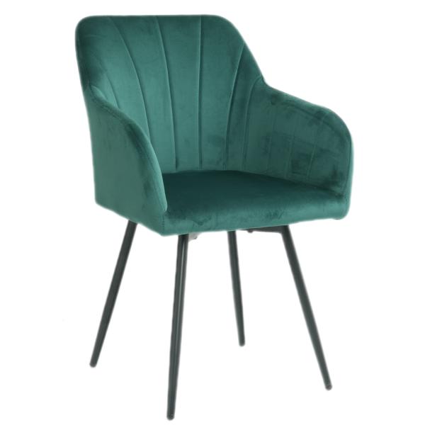 Lucy med drejefunktion velour mørkegrøn