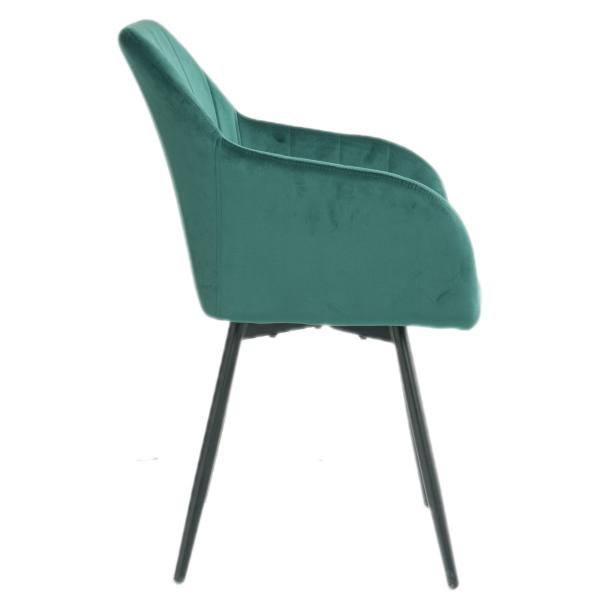 Lucy med drejefunktion velour mørkegrøn